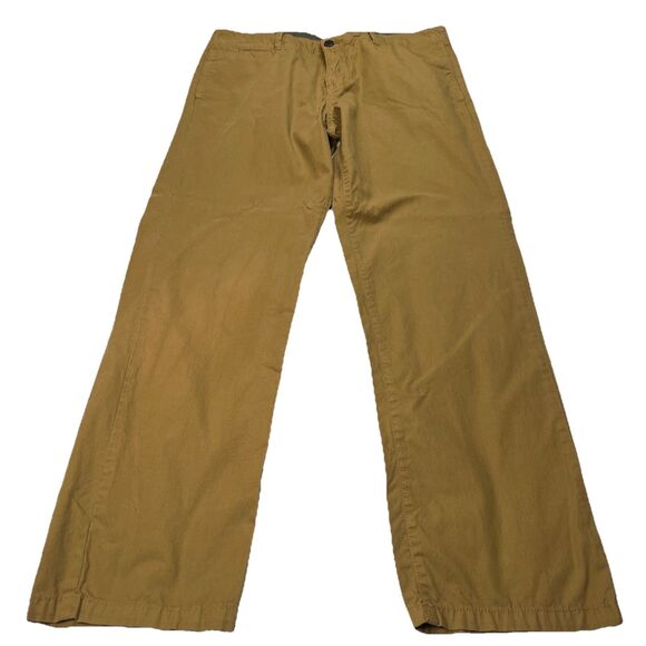 Lucky Brand Chino Pants Men's Size 36 Tan Flap Pockets - Picture 1 of 14